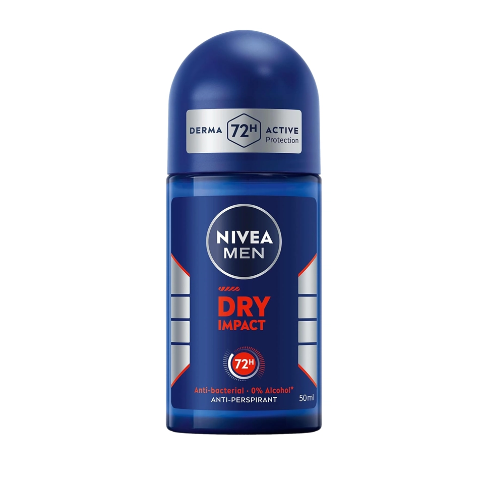 01-20 مام رولی مردانه نیوآ رایحه ضربه خشک NIVEA dry impact حجم 50 میلی لیتر - تصویر 1