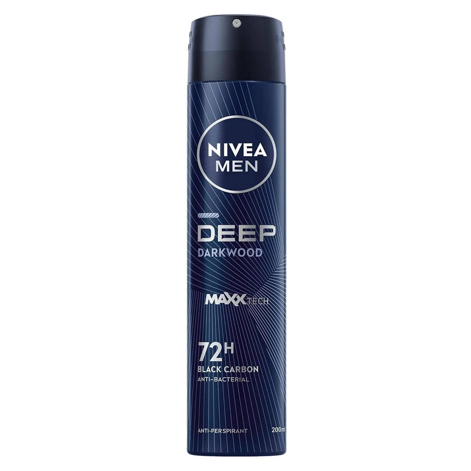 01-5 (1) اسپری ضد تعریق 72 ساعته مردانه نیوآ رایحه جنگل سیاه و عمیق NIVEA deep darkwood حجم 200 میلی لیتر - تصویر 1