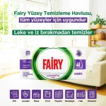 دستمال مرطوب سطوح چند منظوره فیری رایحه لاوندر FAIRY LAVANTA YAĞLI بسته 100 عددی - تصویر 2
