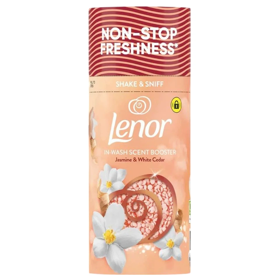 1-136 بوستر خوشبو کننده لباس لنور رایحه یاس و سدر سفید Lenor IN-WASH SCENT BOOSTER وزن 155 گرم - تصویر 1