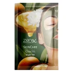 ماسک صورت خاک رس و فندق (حاوی آرگان) ساشه‌ای زنیکس zenix clay face mask argan sachets وزن 20 گرم