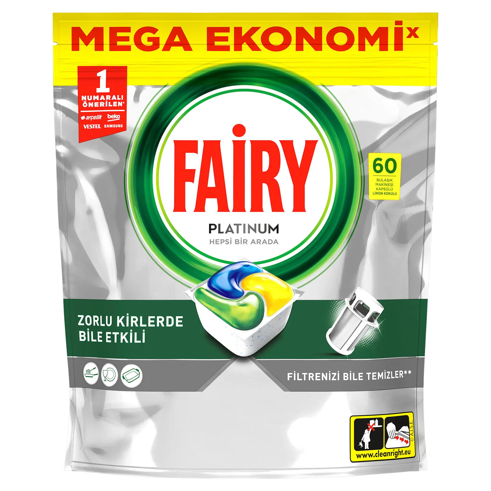 1-2 (1) قرص ظرفشویی فیری | FAIRY بسته 60 عددی - تصویر 1