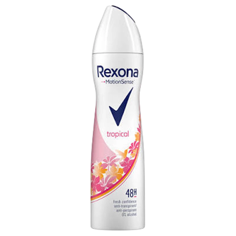 1-2 (4) اسپری ضد تعریق 48 ساعته زنانه رکسونا ایتالیا رایحه استوایی Rexona tropical حجم 200 میلی لیتر - تصویر 1