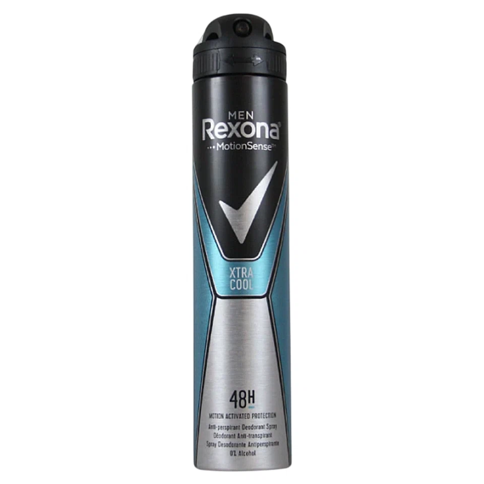 1-5 اسپری ضد تعریق 48 ساعته مردانه رکسونا ایتالیا رایحه فوقالعاده سرد Rexona xtra cool حجم 200 میلی لیتر - تصویر 1