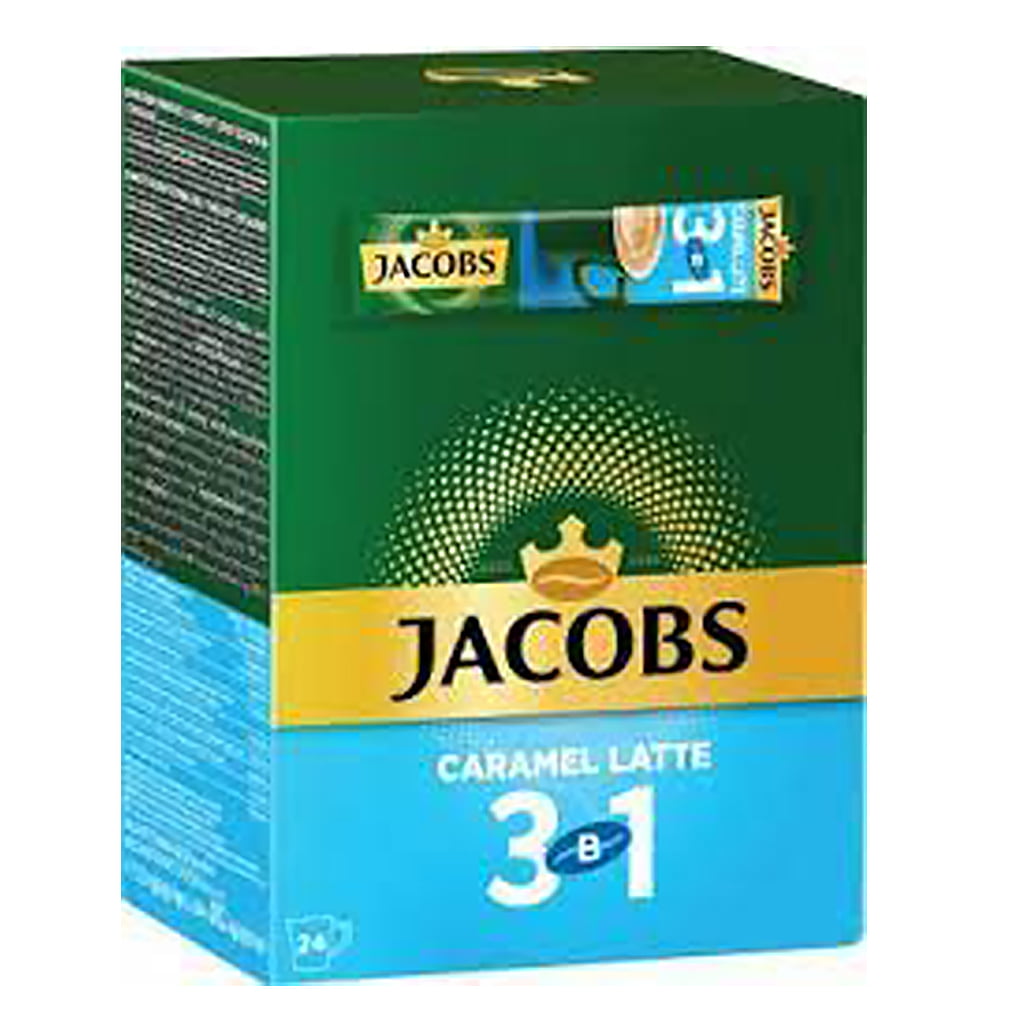 15-13 قهوه فوری 24 عددی Jacobs 3 In 1 Caramel Latte اکراینی 295.2 گرم - تصویر 1