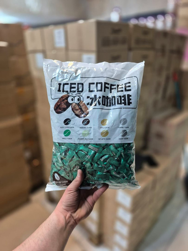 1789621314_9873549297 قرص قهوه ایس کافی کندی با طعم وانیل iced Coffe candy اصل یک کیلویی - تصویر 1