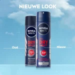 اسپری ضد تعریق 72 ساعته مردانه نیوآ رایحه ضربه خشک NIVEA dry impact حجم 200 میلی لیتر - تصویر 2