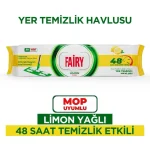 دستمال مرطوب طی چند منظوره فیری رایحه لیمو FAIRY mop uyumlu LIOMIN بسته 50 عددی - تصویر 2