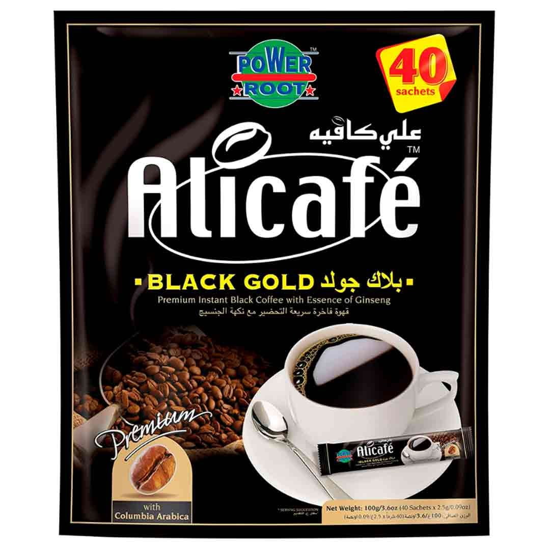 70dde00e-964b-4e65-b568-dfc0d6d80f5d-1-1 پودر قهوه علی کافه Alicafe Black Gold اصل 40 عددی - تصویر 1