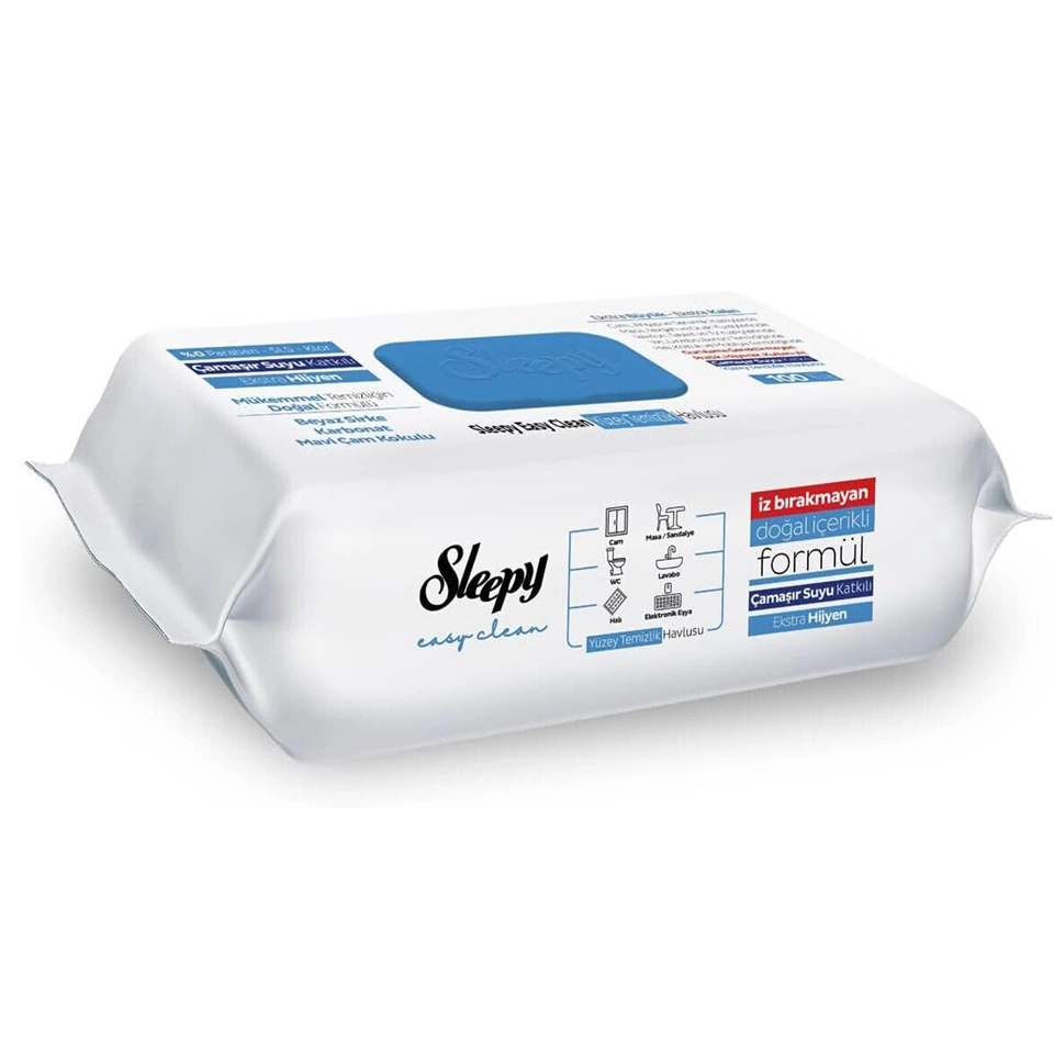IMG_3642 دستمال مرطوب سطوح چند منظوره اسلیپی رایحه اقیانوس Sleepy Easy Clean Yüzey Temizlik Havlusu بسته 100 عددی - تصویر 1