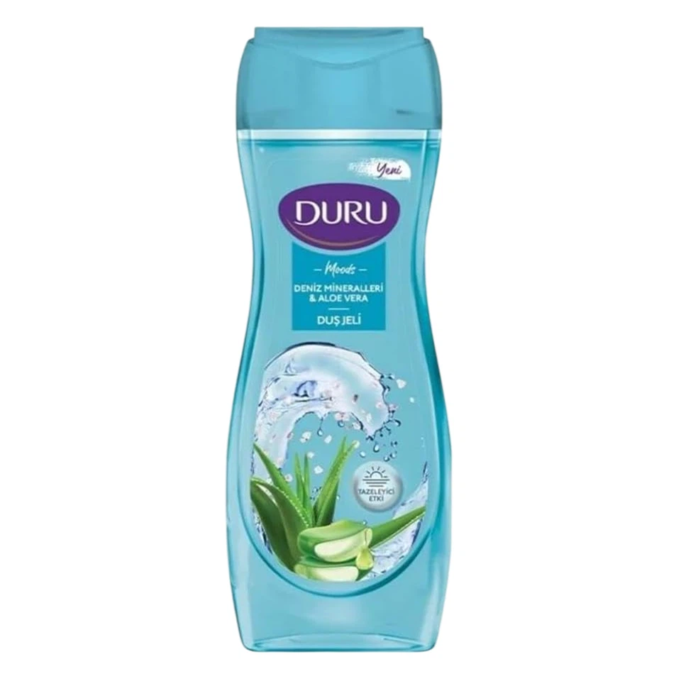 IMG_3668 شامپو بدن دورو رایحه آلوئه ورا و مواد معدنی دریا DURU DUŞ JELİ حجم 450 میلی لیتر - تصویر 1