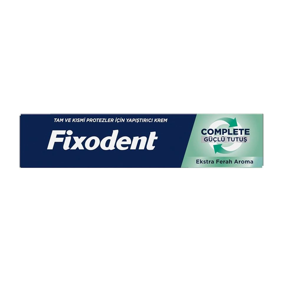 IMG_3727 چسب دندان مصنوعی فیکسودنت کامپلیت اکسترا فره Fixodent Complete Extra Ferah Aroma وزن 47 گرم - تصویر 1
