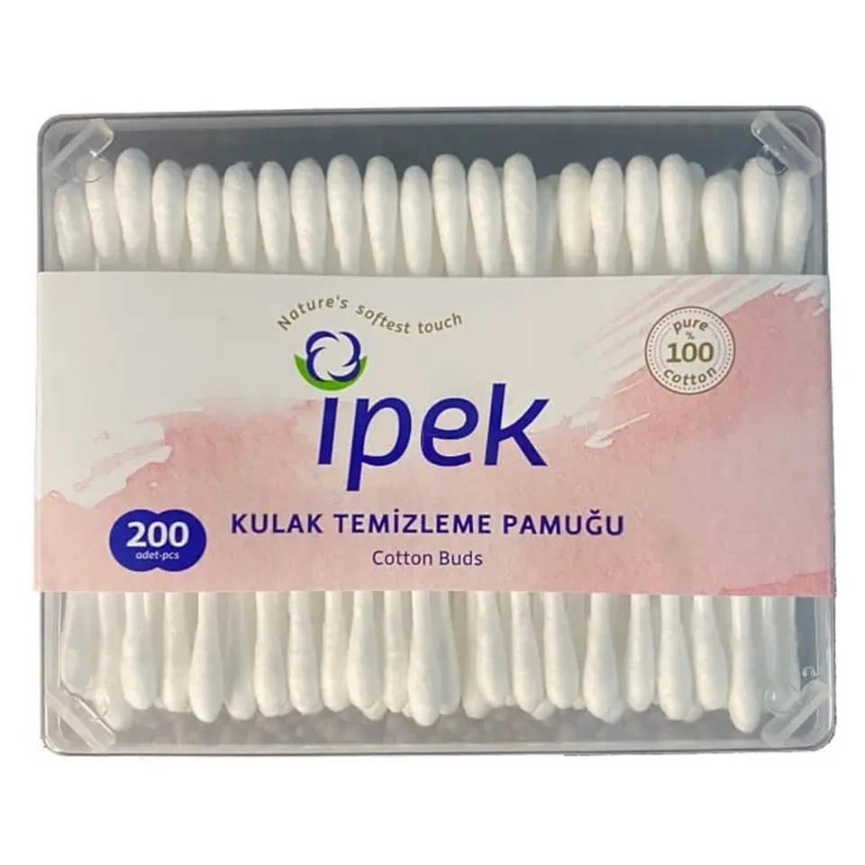 IMG_3732 گوش پاک کن ایپک ipek KULAK TEMIZLEME PAMUCU بسته 200 عددی - تصویر 1