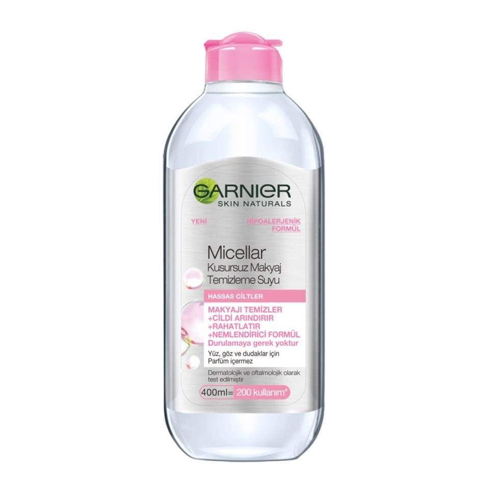 IMG_3740 میسلار واتر گارنیر صورتی Garnier Micellar Cleansing Water Pink حجم 400 میلی لیتر - تصویر 1