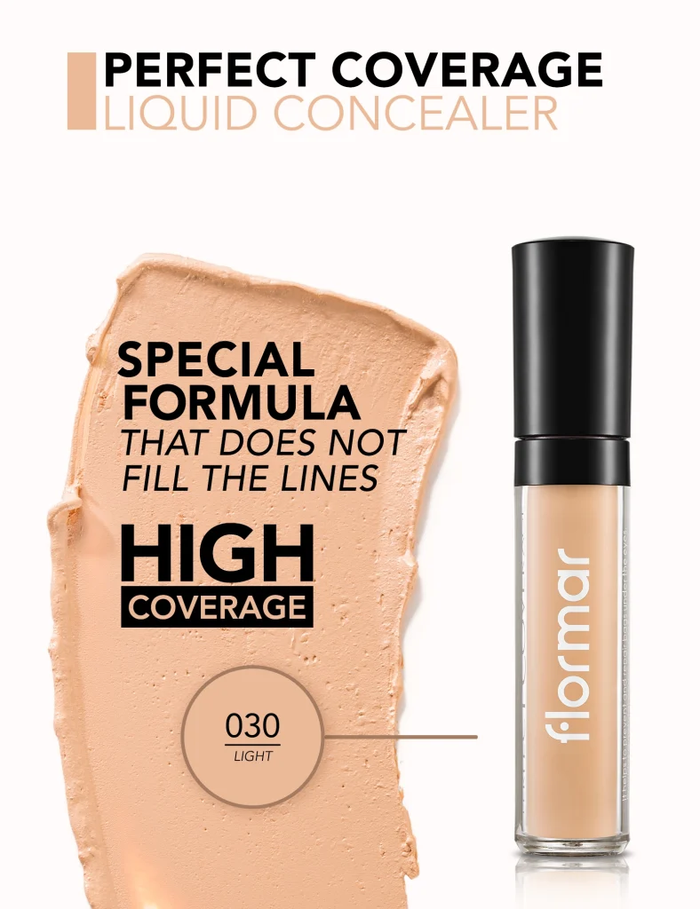 IMG_3873 کانسیلر مایع فلورمار مدل Perfect Coverage حجم 5 میلی لیتر 030 Light - تصویر 1