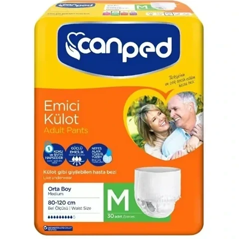 IMG_4589 پوشک شورتی بزرگسال جانپد Canped سایز مدیوم بسته 30 عددی - تصویر 1