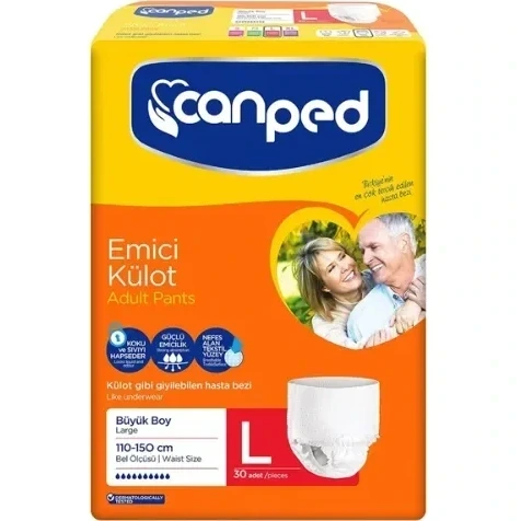 IMG_4780 پوشک شورتی بزرگسال جانپد Canped سایز لارج بسته 30 عددی اصل - تصویر 1