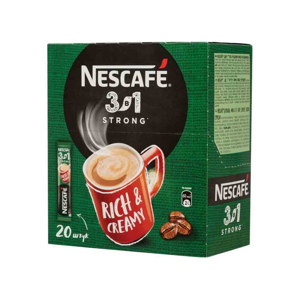Untitled-1-Recovered-5-1 قهوه فوری روسی 3 در 1 نسکافه NESCAFE STRONG وزن 14.5 گرم - تصویر 1