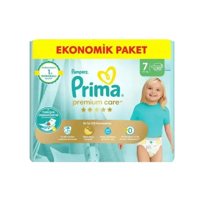 prima-7-700x700 پوشک پریما 7 تعداد 30 عدد prima ekonomik paket اصل - تصویر 1